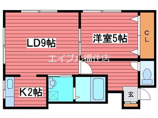 ラスティ月寒西Ｂの物件間取画像